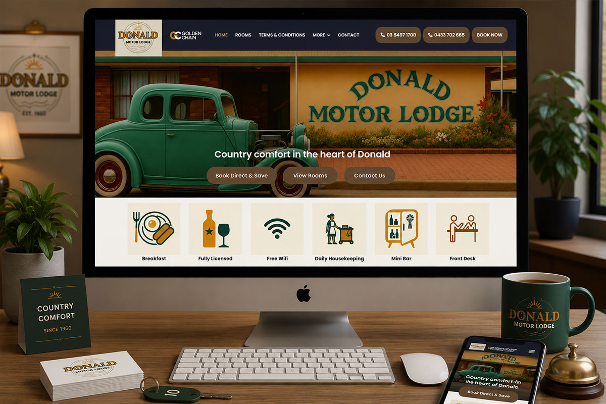 Donald Motor Lodge website designed by TD Interactives