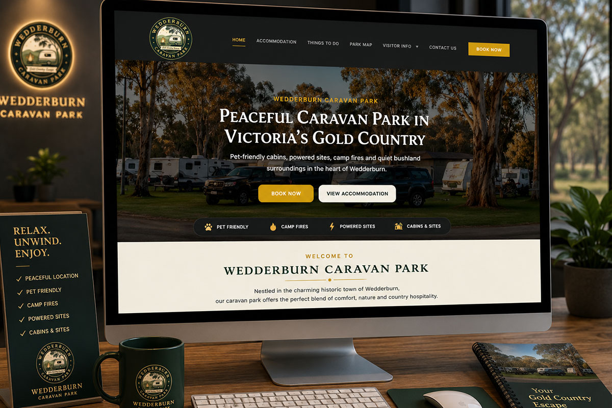 Wedderburn Caravan Park website designed by TD Interactives